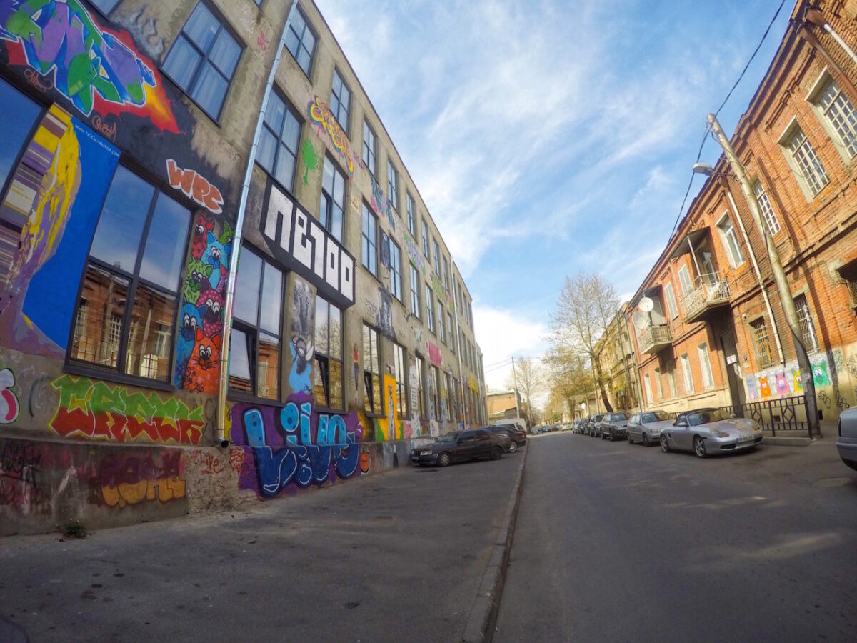 Outside Graffitti - Fabrika Hostel Tbilisi | Packs Light