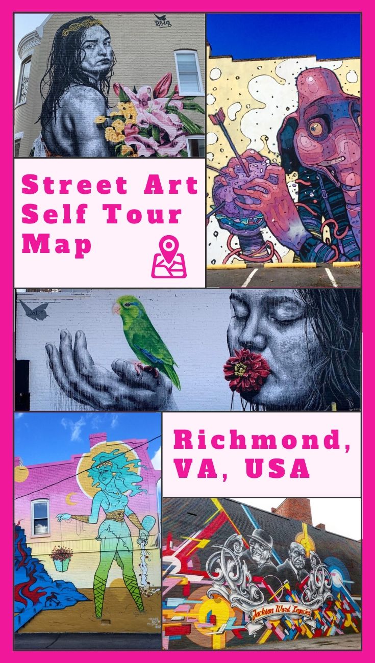 An interactive Google Map to guide you directly to Richmond, Virginia's street art murals, from Carytown to Shockoe Bottom, from Northside to Southside. #richmondva #virginia #tourism #streetart