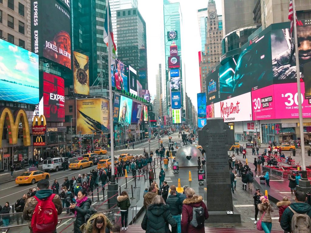 NYC Times Square View - Packs Light