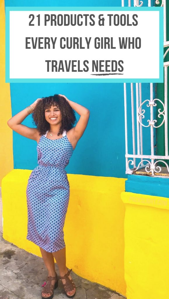 22 natural hair travel products, 12 curly styles, and every tip you could ever imagine on traveling with naturally curly hair.