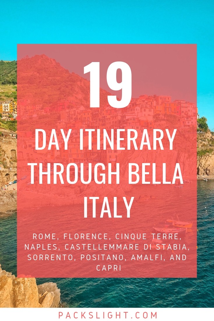 From Rome to Amalfi to Cinque Terre, this 3 week itinerary will let you get the most out of your Italian vacation. #Italy #ItalyItinerary #itinerary #cinqueterre #rome #florence #chianti