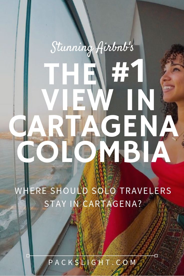 Where should solo female travelers stay in Cartagena? Find out best Airbnb in Cartagena (maybe all of Colombia!) with the best view. #colombia #cartagena #airbnb #wheretostay #solotravel