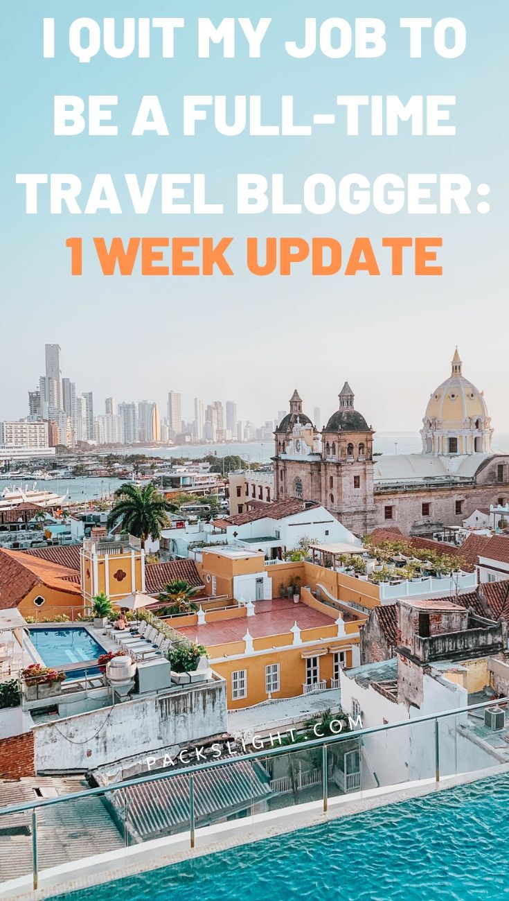 I Quit My Job to Be a Full-Time Travel Blogger... See how it's going after 1 week full time. Press trips, anxieties, and adventure, included. #travelbloggers #travelblogging #Blogging