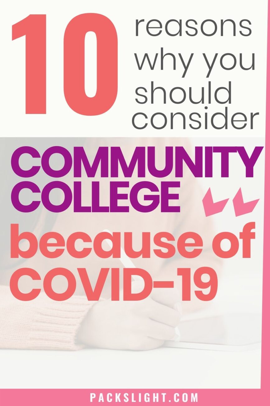 As more universities commit to online classes because of COVID-19 both high school and college students should seriously consider community college! #college #collegetips #study #finance #budgettips