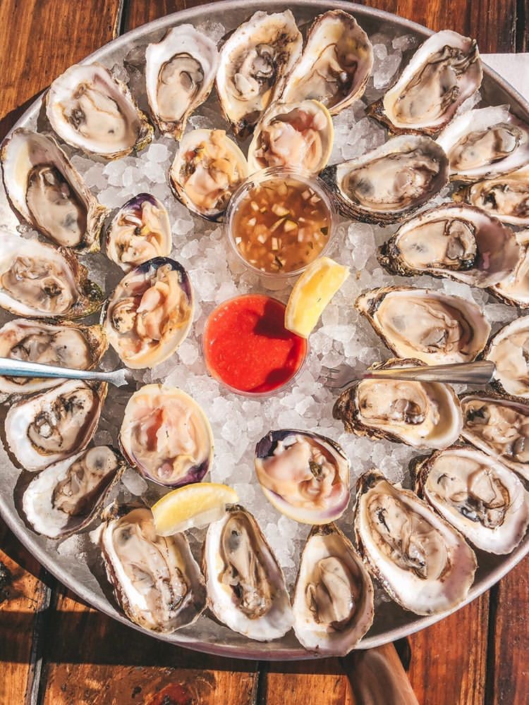 Buck-a-shuck oysters,