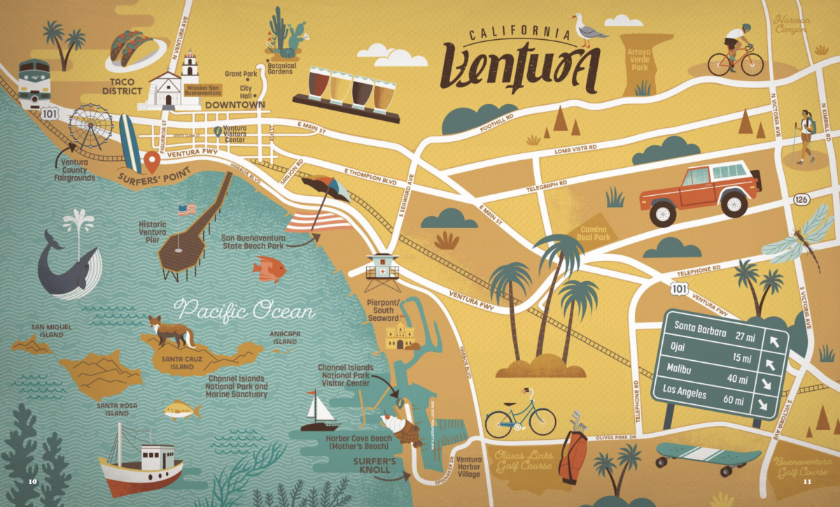 Ventura CA Tourist Map