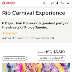 Rio Carnival Experience Itinerary
