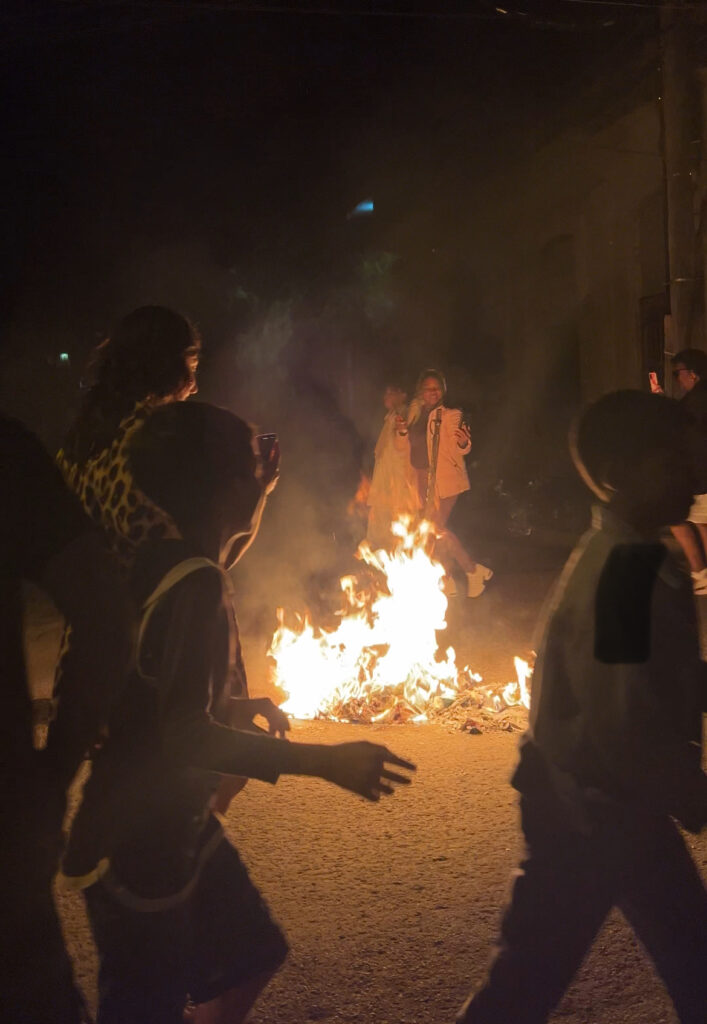 Dancing around the burning dolls in Cienfuegos!