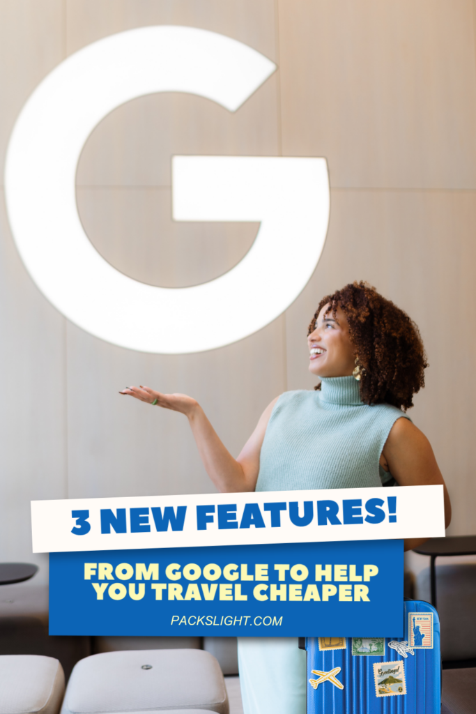 Photo of Gabby sitting in the Google New York store in front of the Google logo