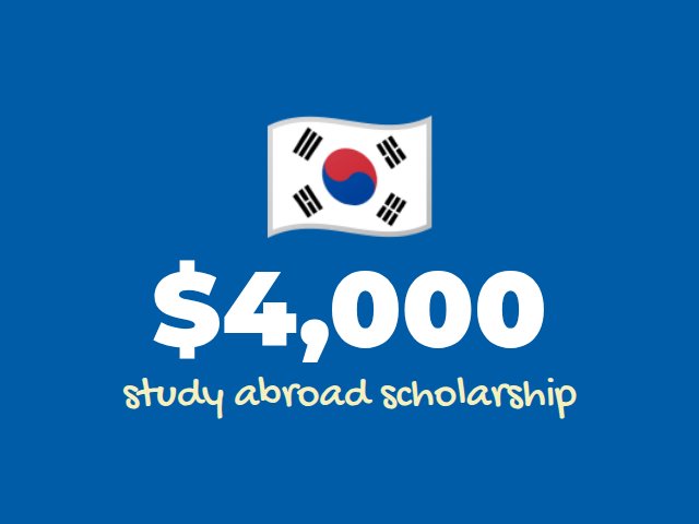 South Korean flag with $4,000